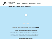 Tablet Screenshot of langleydanceacademy.com